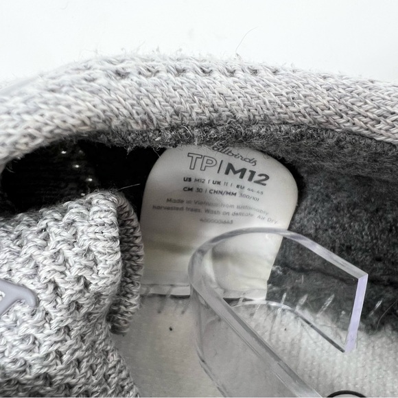 Allbirds Tree Pipers Mens Size 12 Luna Grey White Soles Athleisure Lightweight - Picture 12 of 13